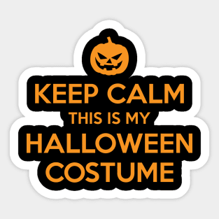 Keep Calm Halloween Costume Sticker